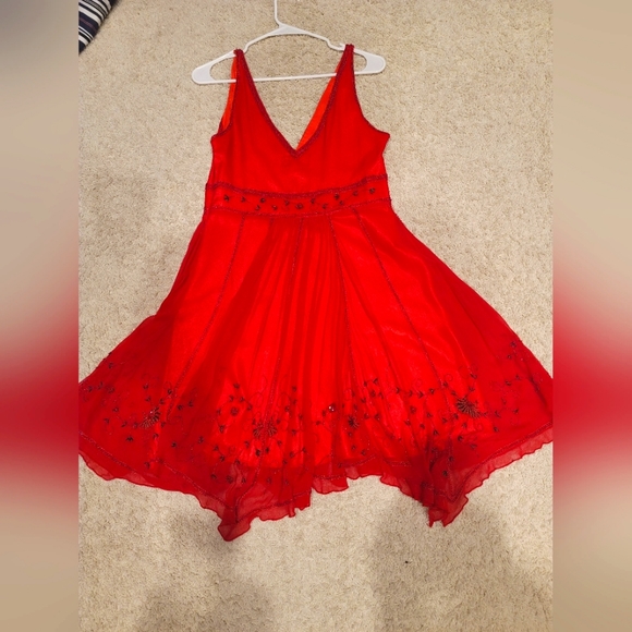 RARE VINTAGE Adrianna Papell Beaded Red Dress - Size 8 NWOT - Picture 3 of 5